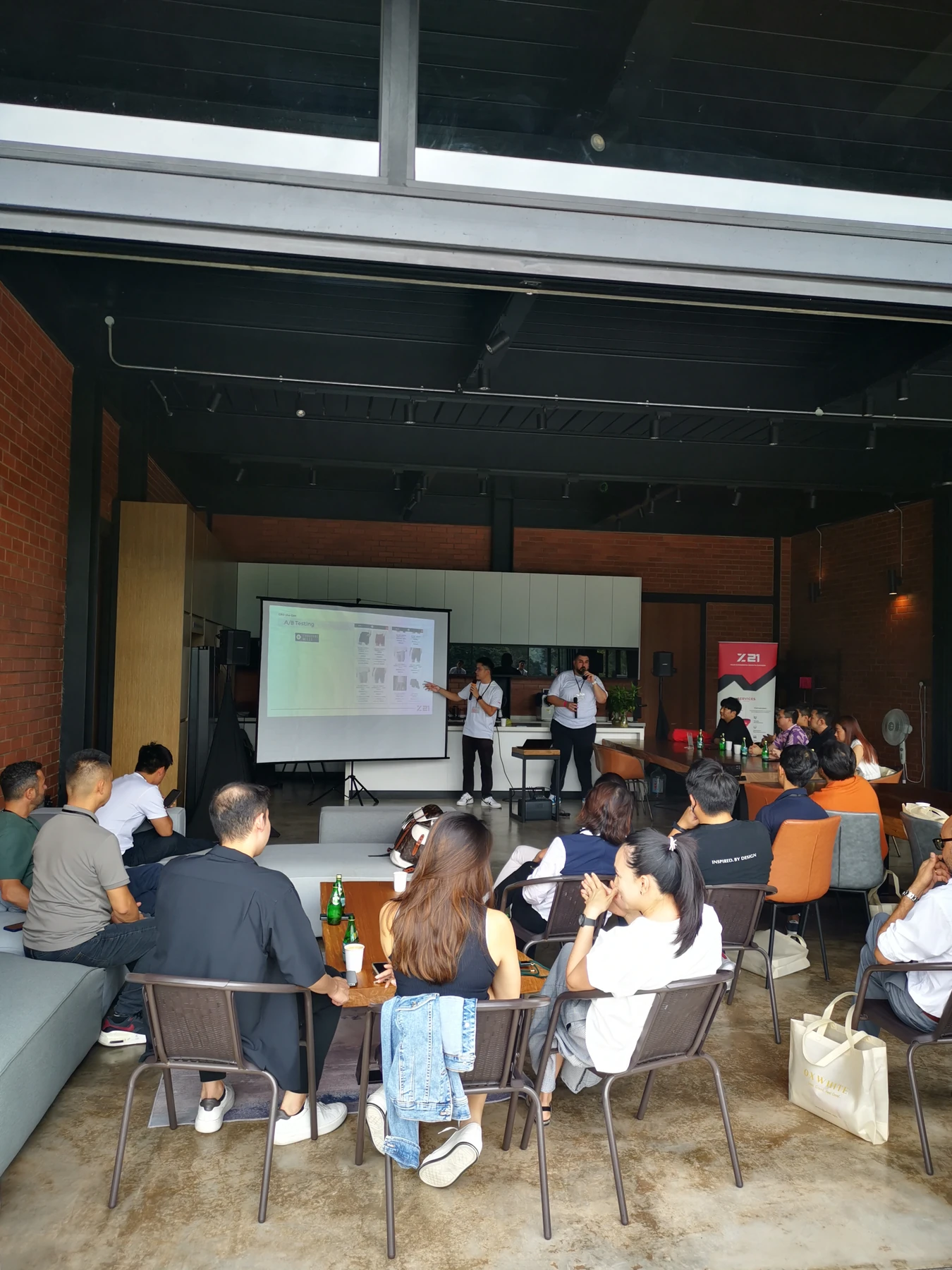 Projector + Screen — event media